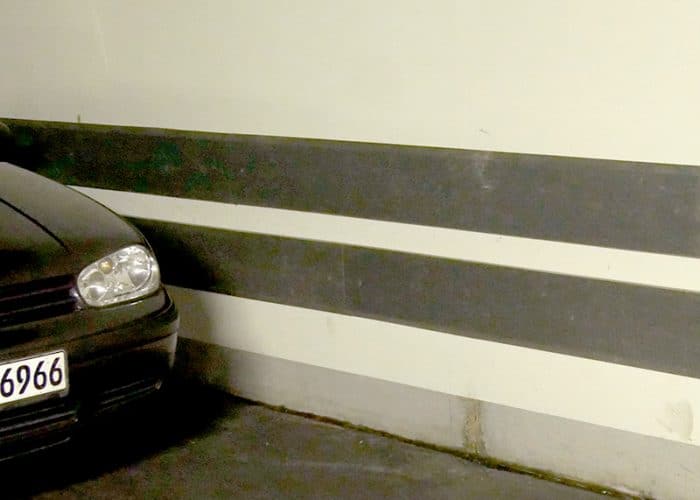 Parkhaus Anfahrschutz in einer Tiefgarage